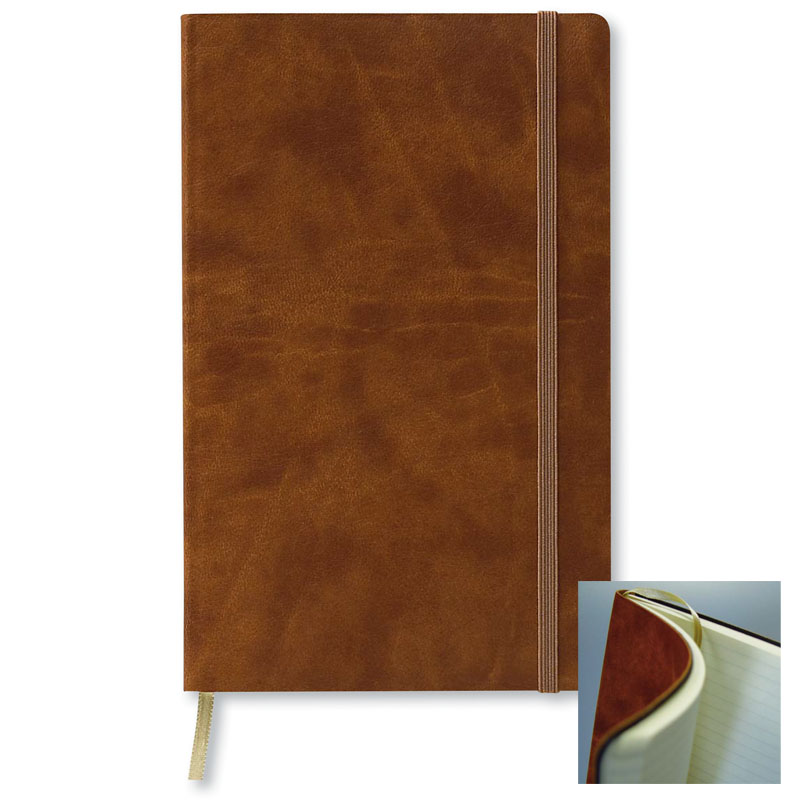 Записная книга IVORY в линейку 13х21 CUIR FLEX коричневый