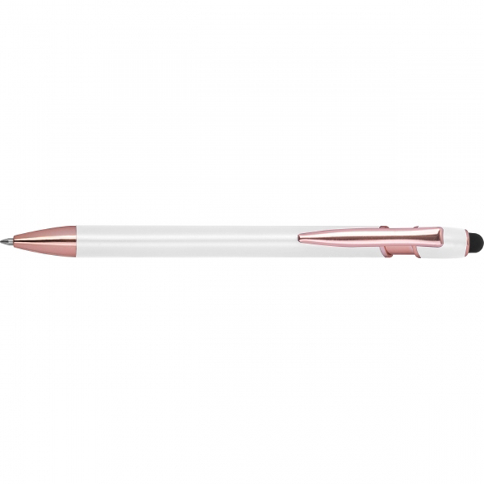 Ручка полугелевая BELO HORIZONTE из перераб. алюминия, белый