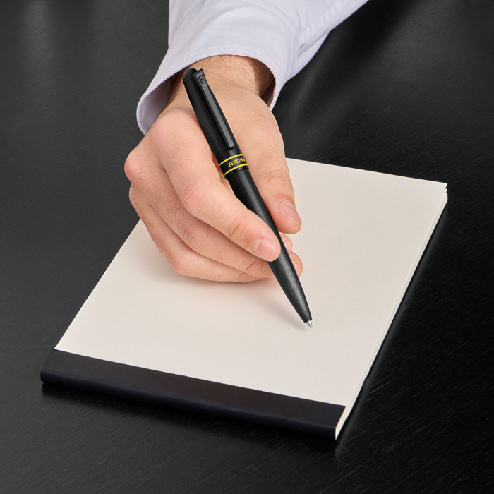 Шариковая ручка Classicals Brushed Black Edition Yellow, чёрный