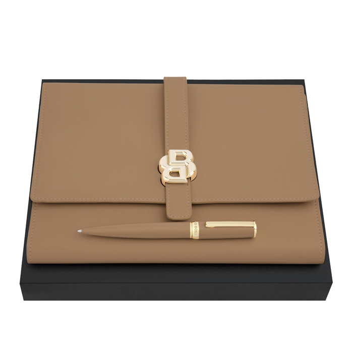 Набор: папка формата А5 и шариковая авторучка Arche Double B Camel