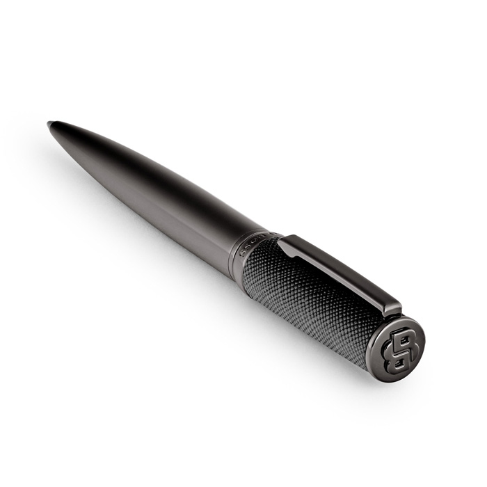 Ручка шариковая Double B Saffiano Black, чёрный