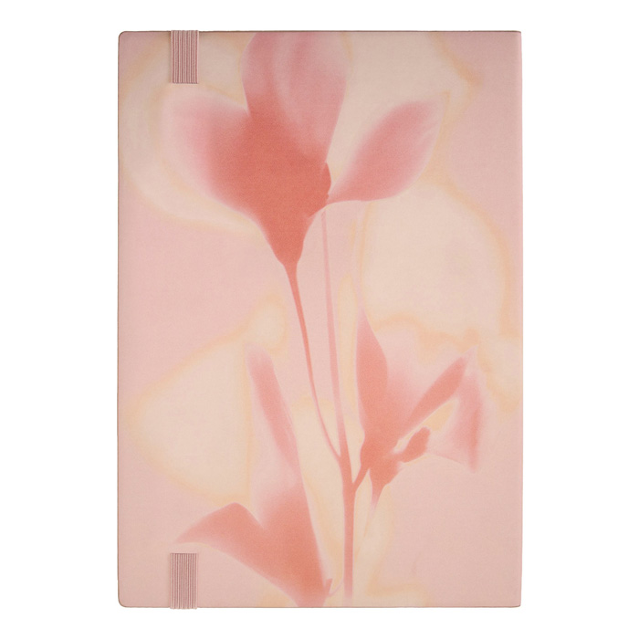 Блокнот А5 Holographic Flower Nude Lined, пастельный красный
