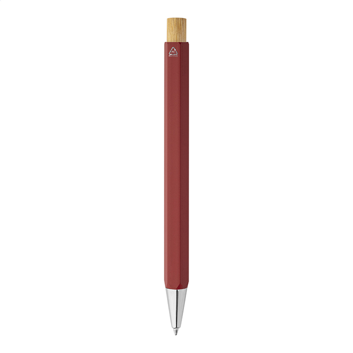 Ручка шариковая алюминиевая Hexalin, красный