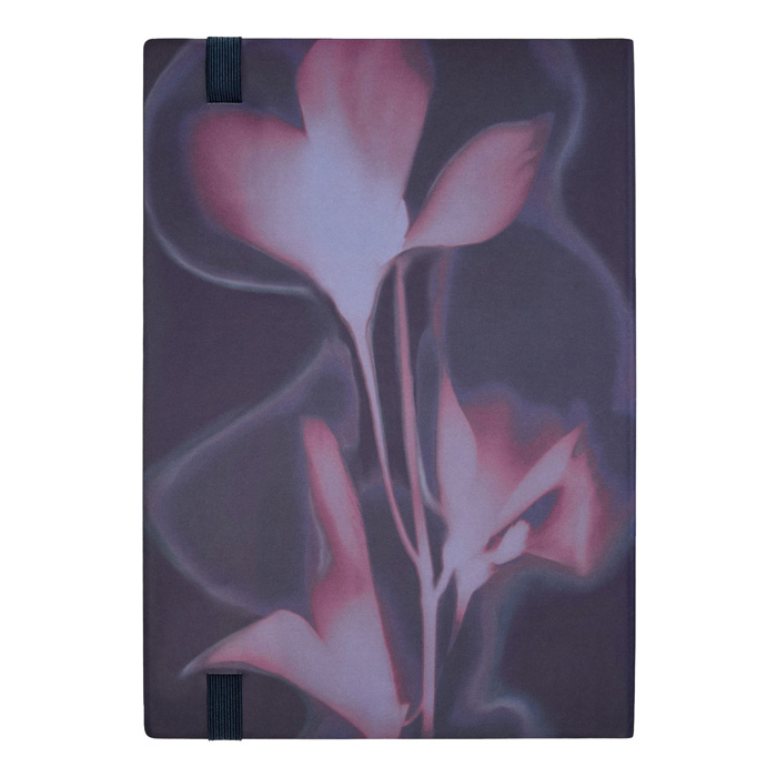 Блокнот А5 Holographic Flower Navy Lined, тёмно-фиолетовый