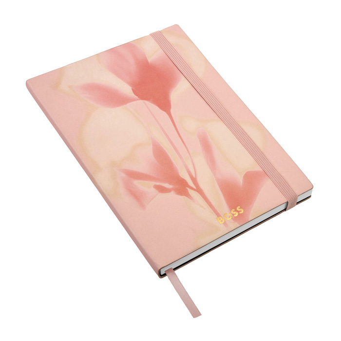 Блокнот А5 Holographic Flower Nude Lined, пастельный красный